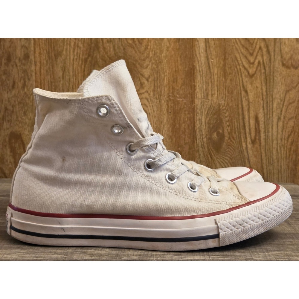 Converse High Top Lace Up Sneakers Shoes Womens 8 Mens 6 White